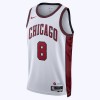Dres Chicago Bulls Zach Lavine 8 Nike 2022-23 City Edition Bijela Swingman